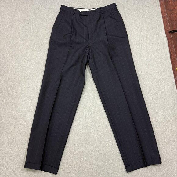 Dior Other - Christian Dior Monsieur Pants Mens 32x32 Black Pleated Twill Trousers Vintage
